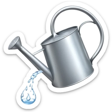 watering can pouring water sticker