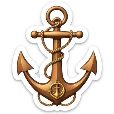 Anchor ambersand  sticker
