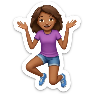 Knee slapping girl sticker