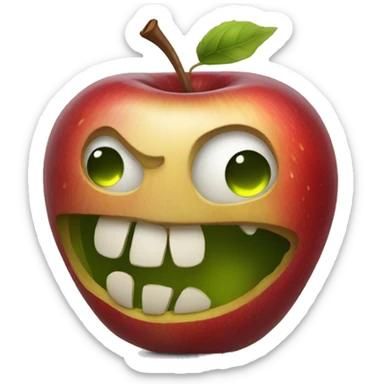 rotten apple sticker