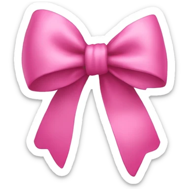 pink bow sticker