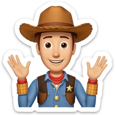 Woody cowboy from Toy Story sticker