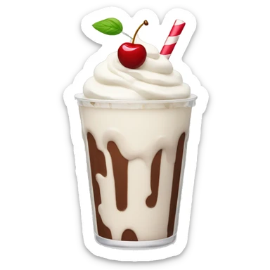 Milkshake with cherry on top sticker