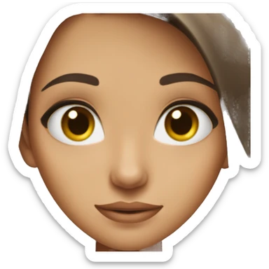 Å brunette girl with hazel eyes  sticker