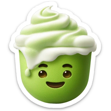 Matcha with vanilla sweet cream cold foam sticker