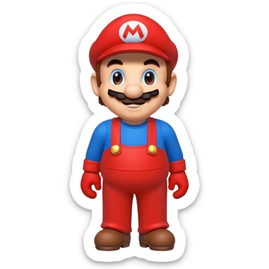 Mario pixel sticker