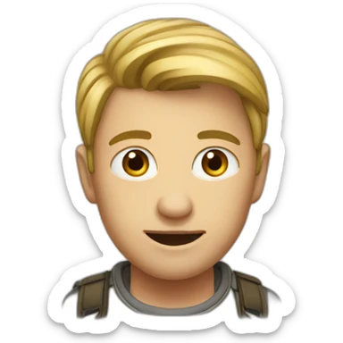 a short hai r sticker