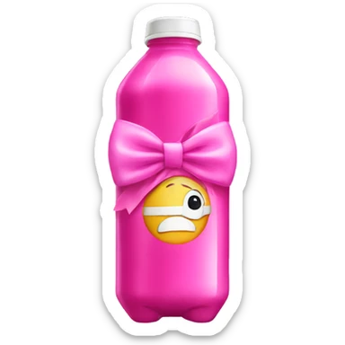 pink energy drink with a bow sticker