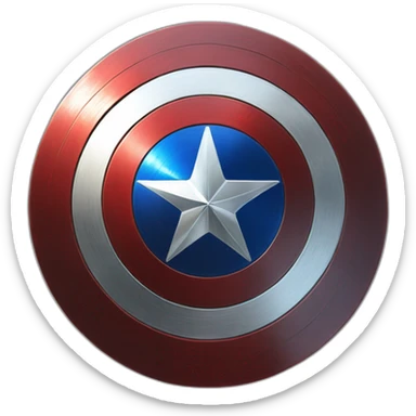 captain america shield with META logo replacing the star  sticker