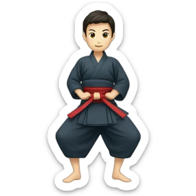 Aikido met hakama sticker