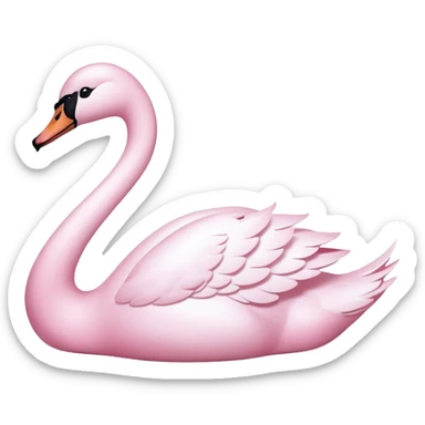 pastel pink swan sticker
