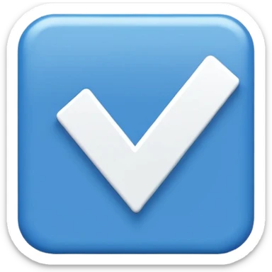 I want a blue background and a white checkmark inside it emoji which I will call the "Fake Roblox Verified Badge Emoji" and the blue background should be square and it should be the "🟦" emoji being the background sticker