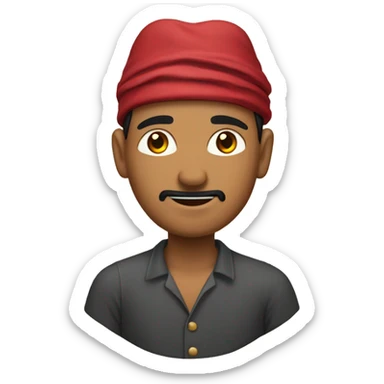 Nepal man wth a Dhaka topi  sticker