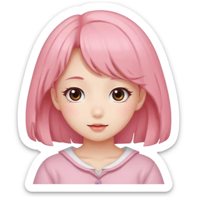 A Kawaii anime girl doing aeogyo  sticker