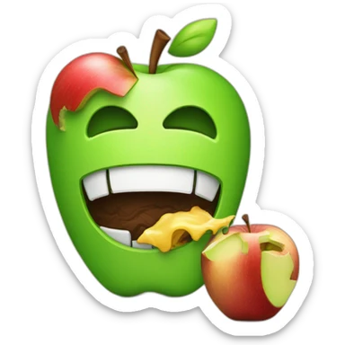 Apple Logo eating Android Logo sticker