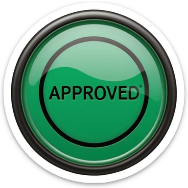 approval ink stamp in green, It needs to say the words "Approved"  sticker