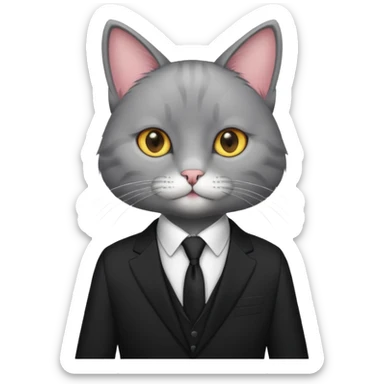 The cat went in a suit
 sticker