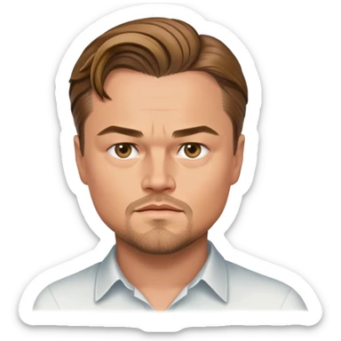 Leonardo DiCaprio upper body portrait, chest and above sticker