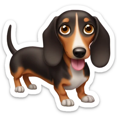 weenie dog sticker