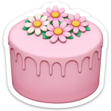 pastel pink cake sticker
