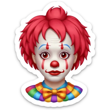Sad clown emoji sticker