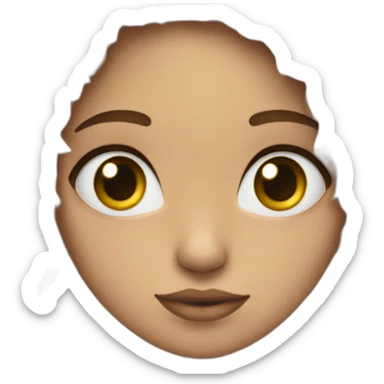 Chica con piercing en la nariz argollita morocha ojos grises sticker