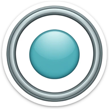 marca de verificación  un "check"  dentro de un círculo de color cian o turquesa, con un borde gris claro. sticker