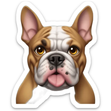 Bulldog ingles disfrazado de batman sticker