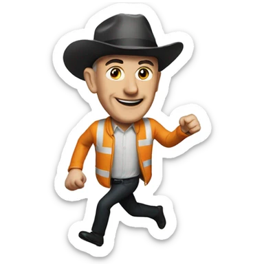 Jeff Bezos runs to the right sticker