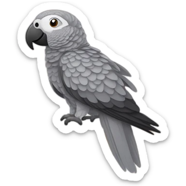 african grey parrot in bed sticker
