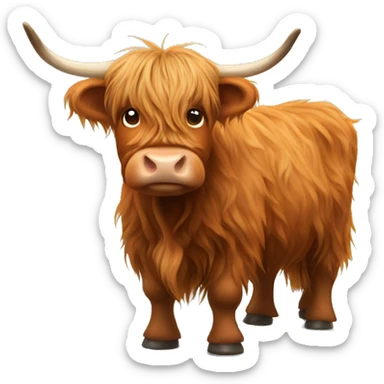 highland cow sticker