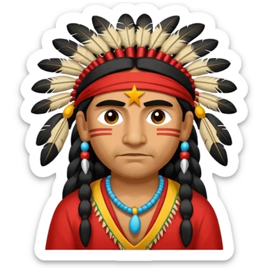 An small respectfull apache indian flagapache indian emoji respectful sticker