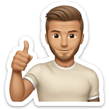 david beckham giving a thumbs-up sticker