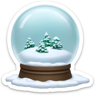 Winter snow globe sticker
