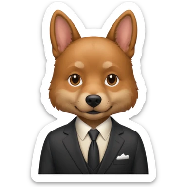 a dog who is a person sticker