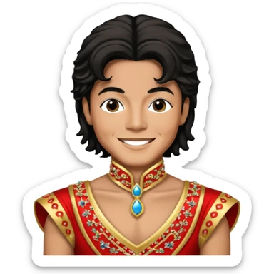 michael jackson with a gala dress sticker