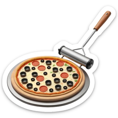 Pizza roller sticker