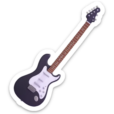 rock and roll electric guitar sticker