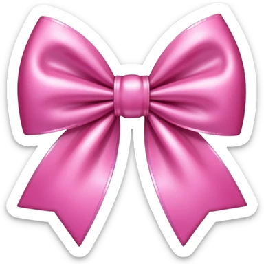 very sparkly bow pink sticker