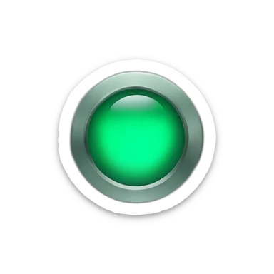 metal case, green emerald sticker