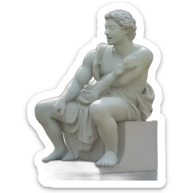 Statue qui cours vers l’arrière pour fuir  sticker