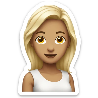 mujer joven piel blanca sticker