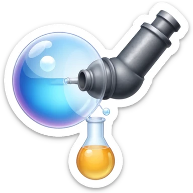 Bubble pipe made of quartz sticker