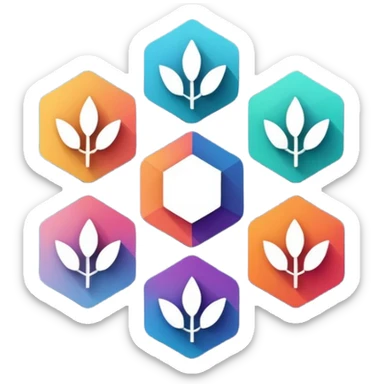 Staff team logo with name no faces sticker