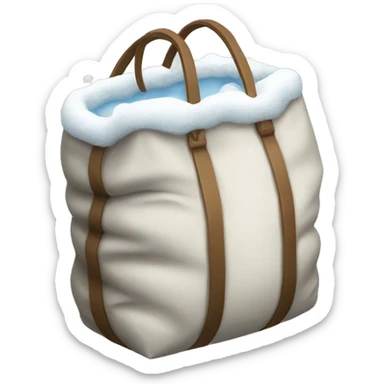 A bag full of snow sticker
