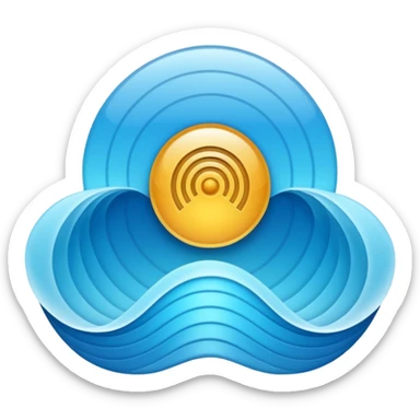 radar wave signals sticker