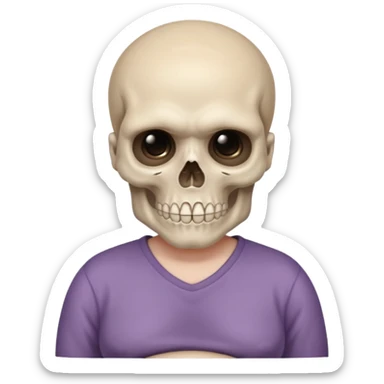 Use the normal like skull emoji and combine it with the normal pregnant man emoji sticker