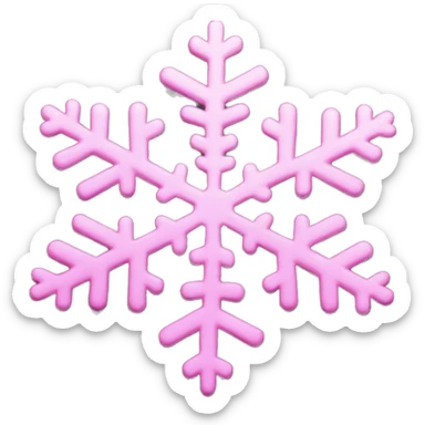 Pink snowflake sticker
