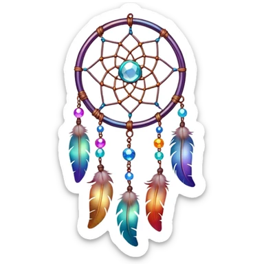 Iridescent Dreamcatcher-suncatcher sticker