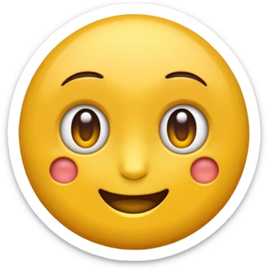 Emoji rond et jaune qui regarde à gauche sticker